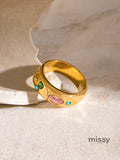Corah Hammered Zircon Ring