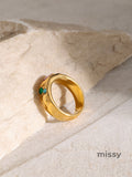 Corah Hammered Zircon Ring