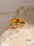 Corah Hammered Zircon Ring