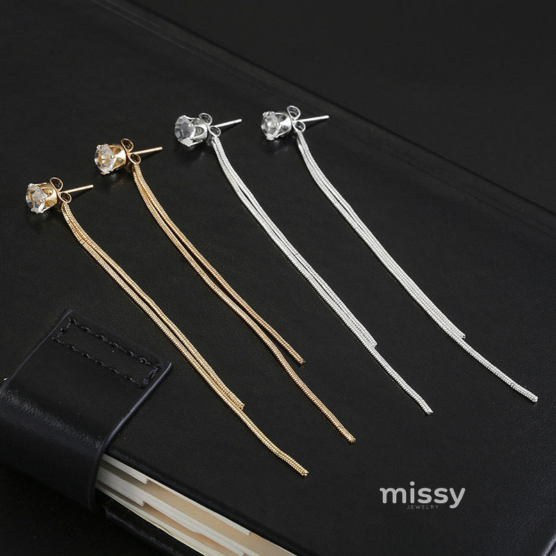 Corrine Wave Tassel Earrings [L7UN0P4L]