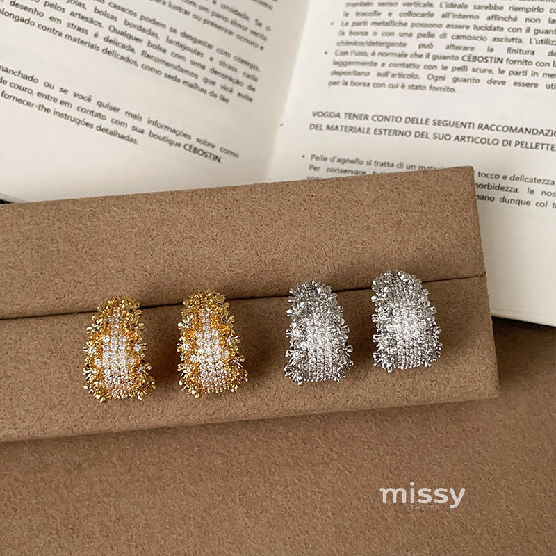 Cosette Zircon Starry Hoop Earrings [FRY8M83D]