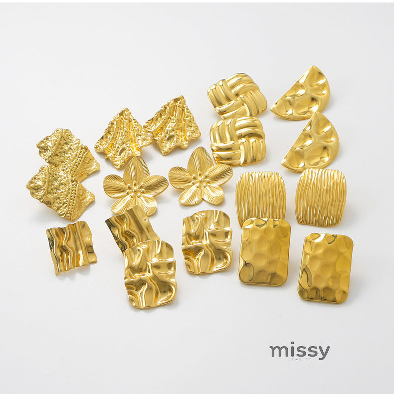 Courtlyn Hammered Irregular Earrings [5ANCN3VP]