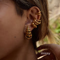 Crimson Stainless Pearl Earrings [TAWPD03C]