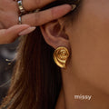 Crimson Stainless Pearl Earrings [6LFQZ2QX]
