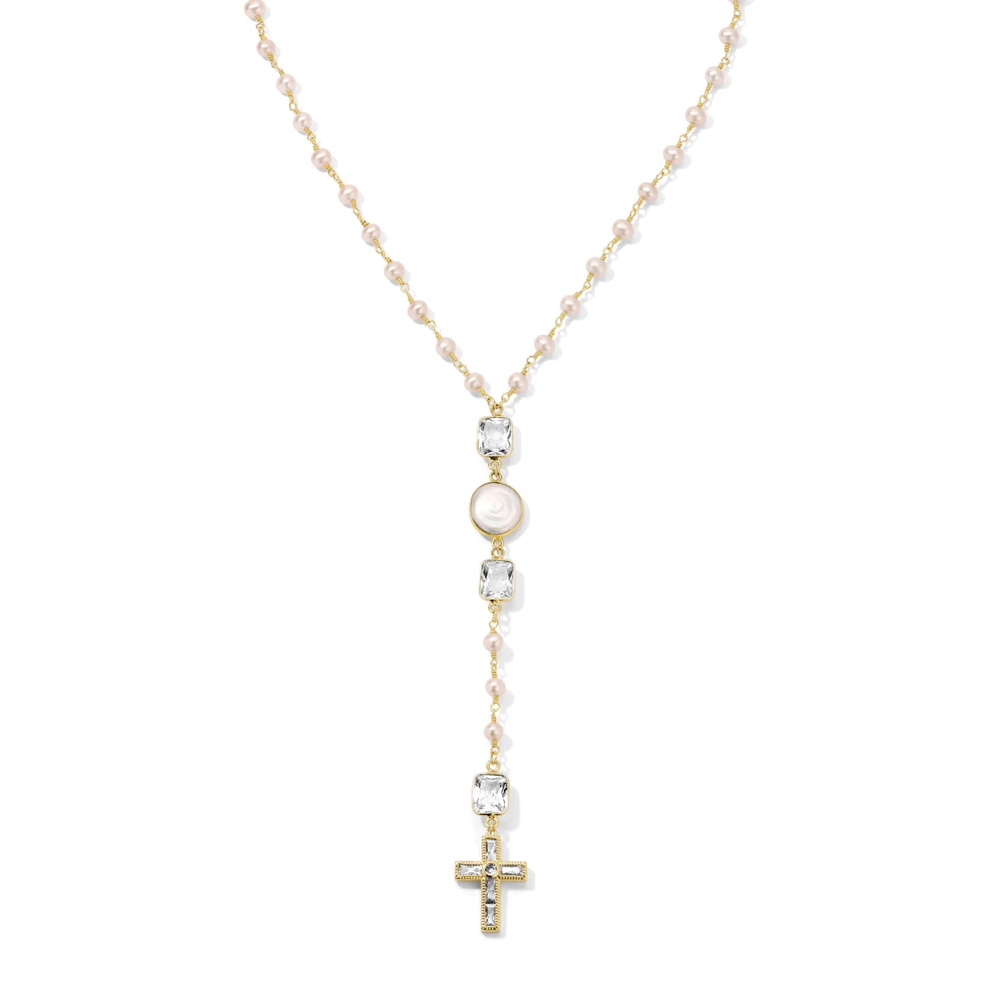 Cross Pendant Lariat Necklace [7US1CWTJ]