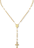 Cross Pendant Lariat Necklace [F25XLX7D]