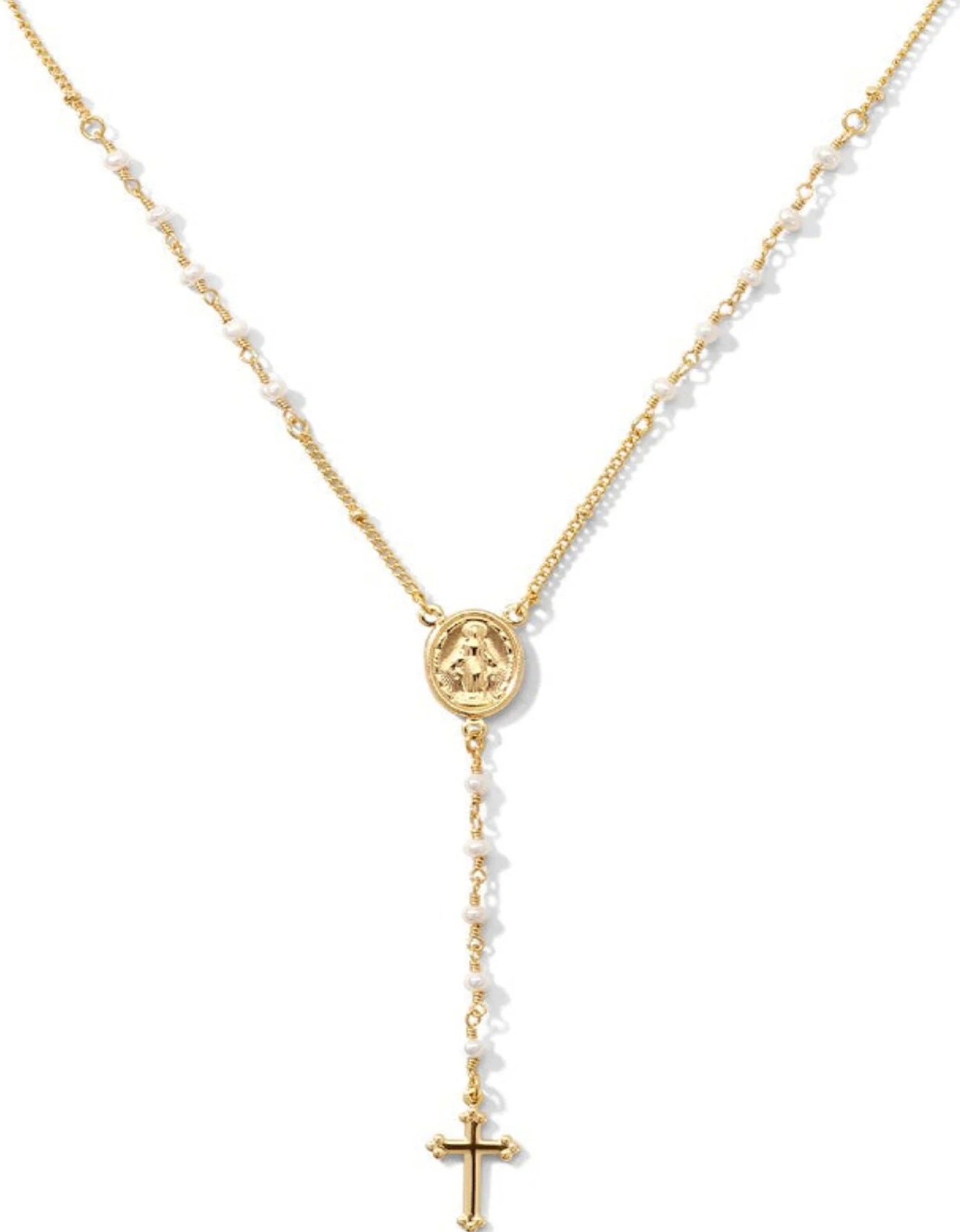 Cross Pendant Lariat Necklace [86ZUPCLA]