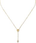 Cross Pendant Lariat Necklace [YZCR5FXZ]