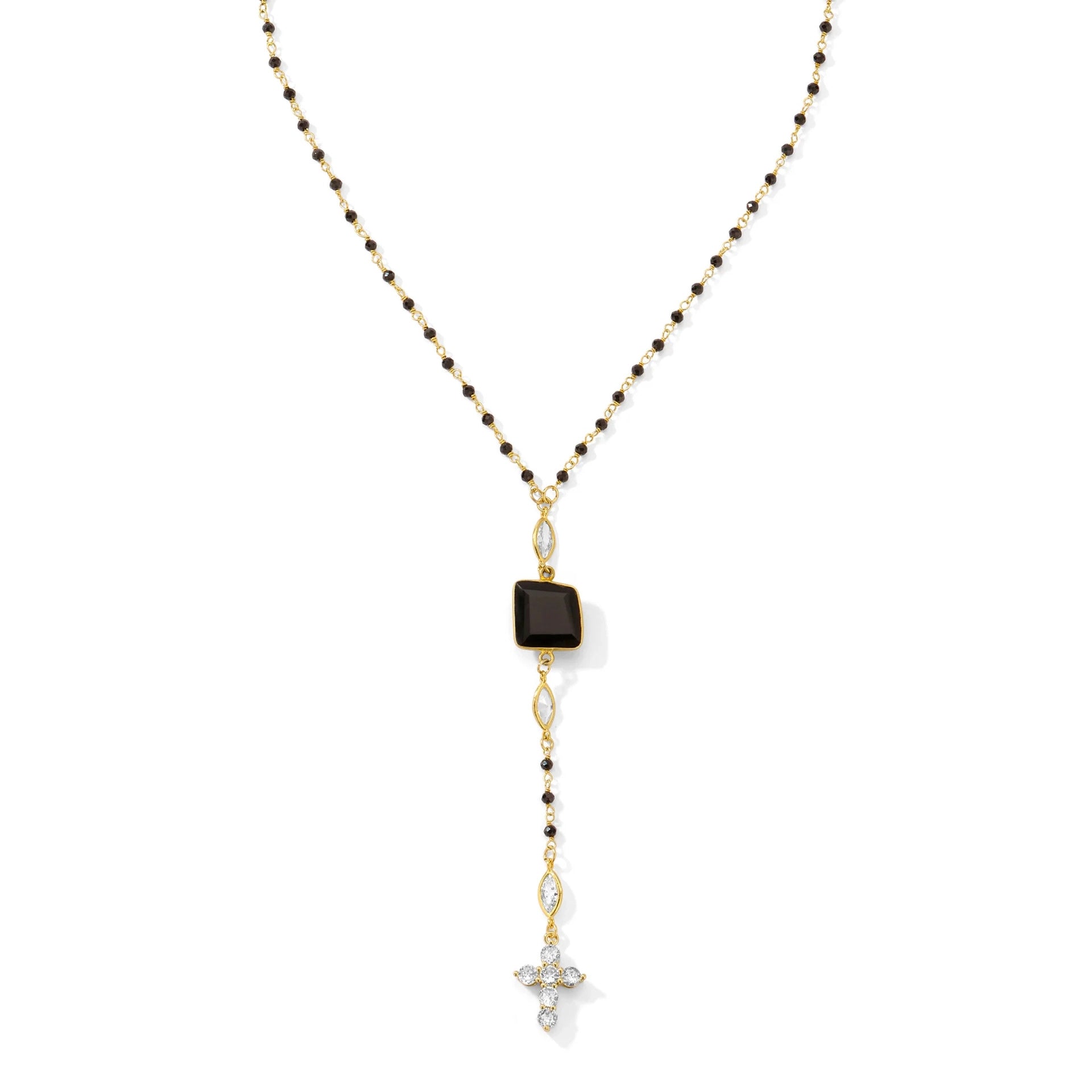 Cross Pendant Lariat Necklace [O4AUZM5X]
