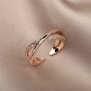 Cross Studded Dainty Ring [84S48IAK]