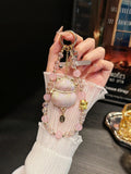 Crystal Fortune Cat Phone Charm [A5404Q2X]