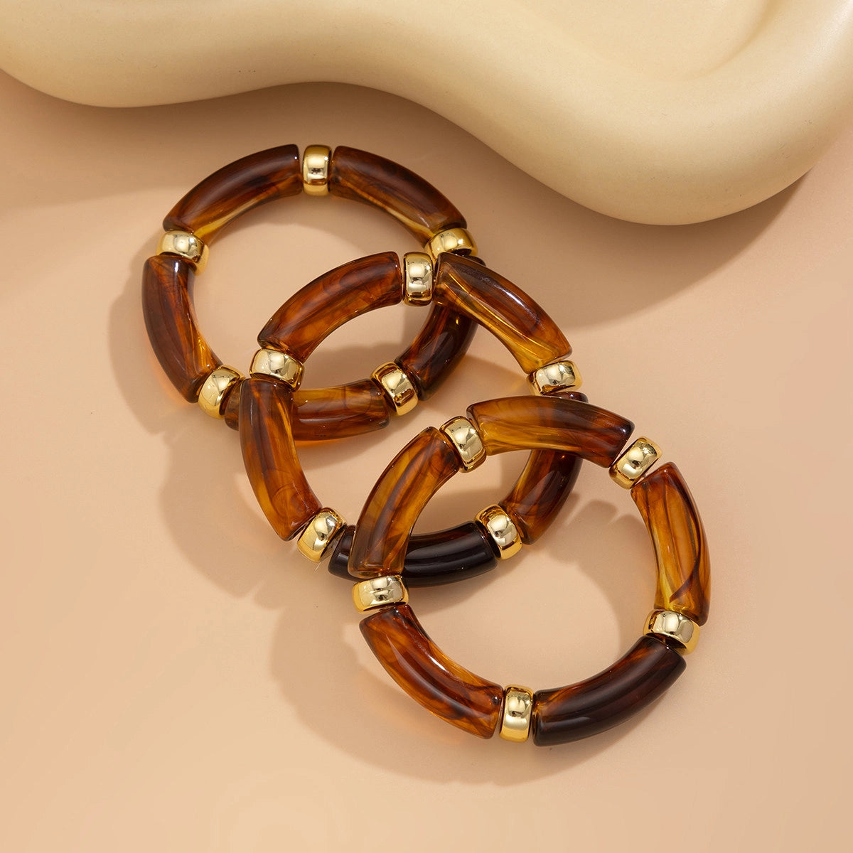 Curved Tube Bracelet Set [POG7Q0JU]