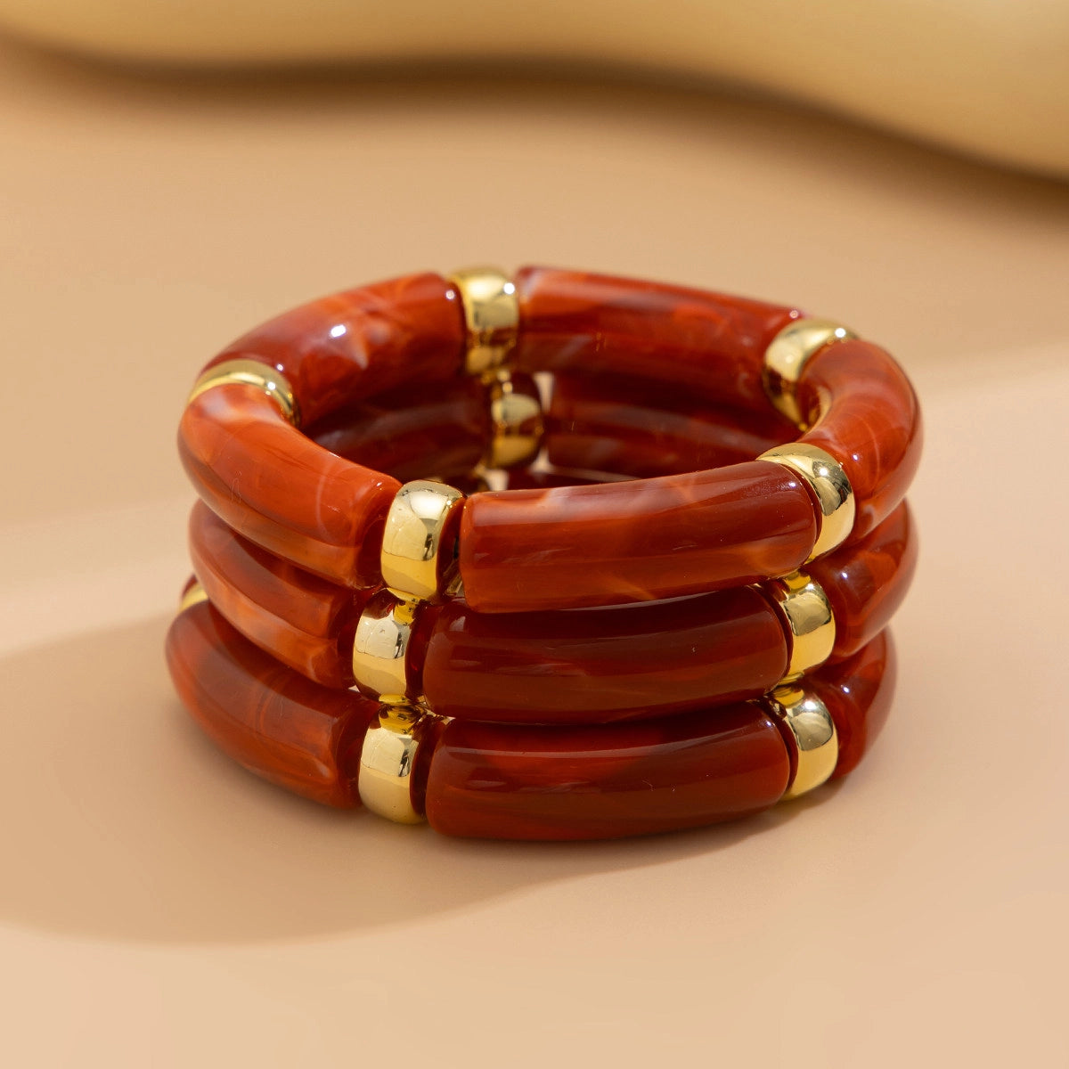 Curved Tube Bracelet Set [53TE5BEH]