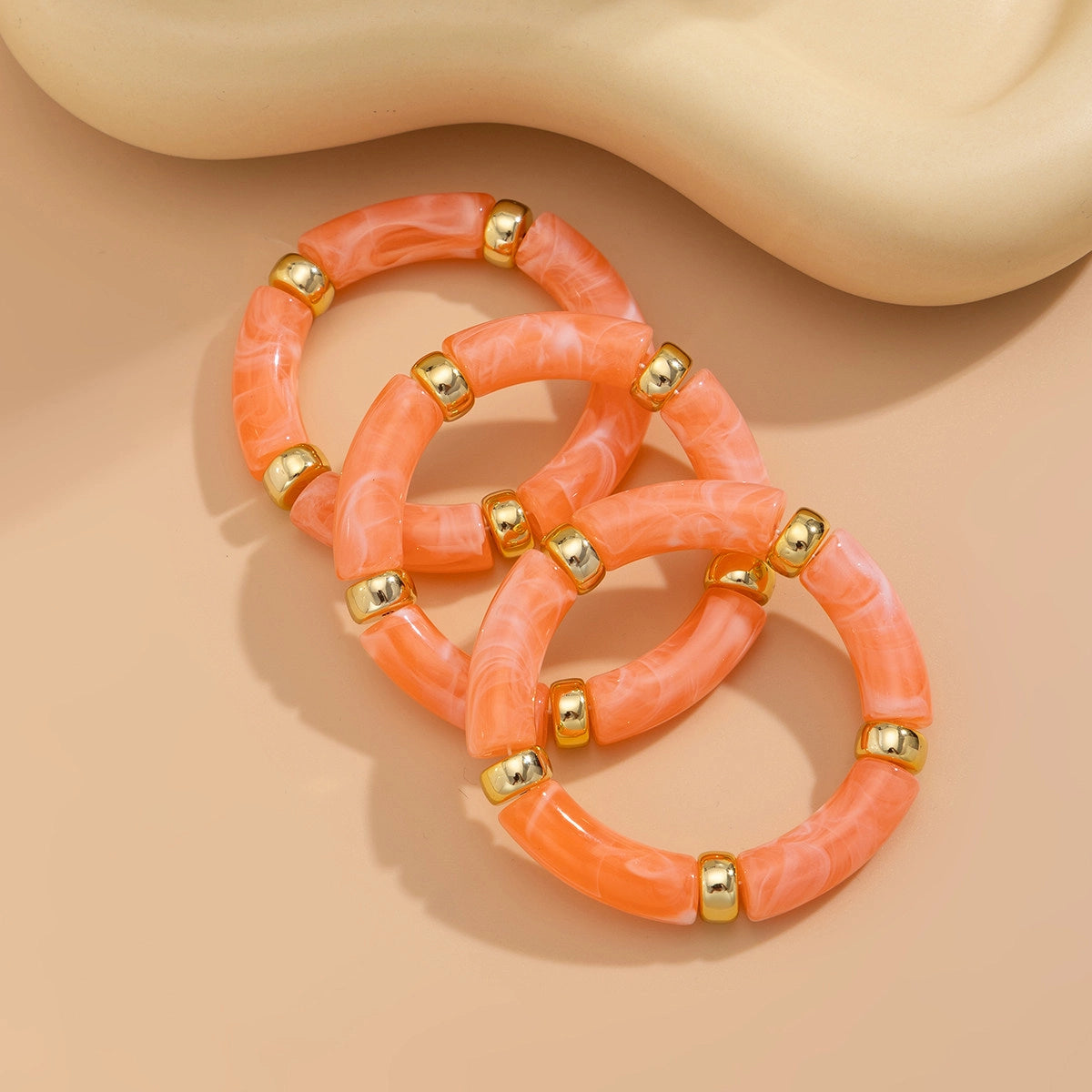 Curved Tube Bracelet Set [JD0DLY0E]