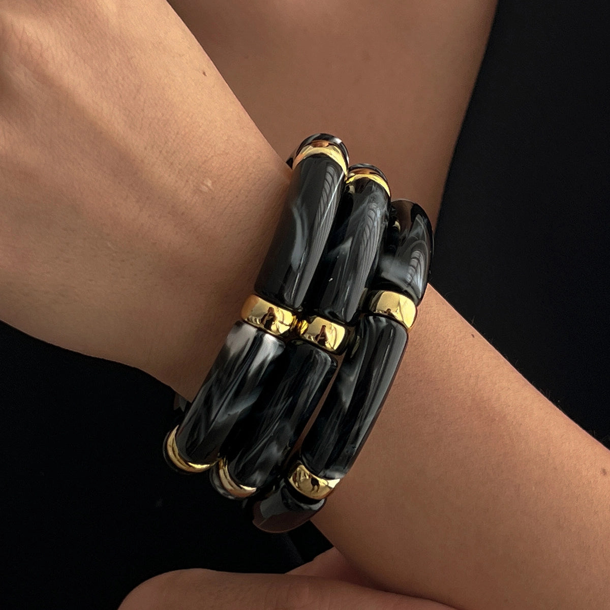 Curved Tube Bracelet Set [Y63T1PPB]