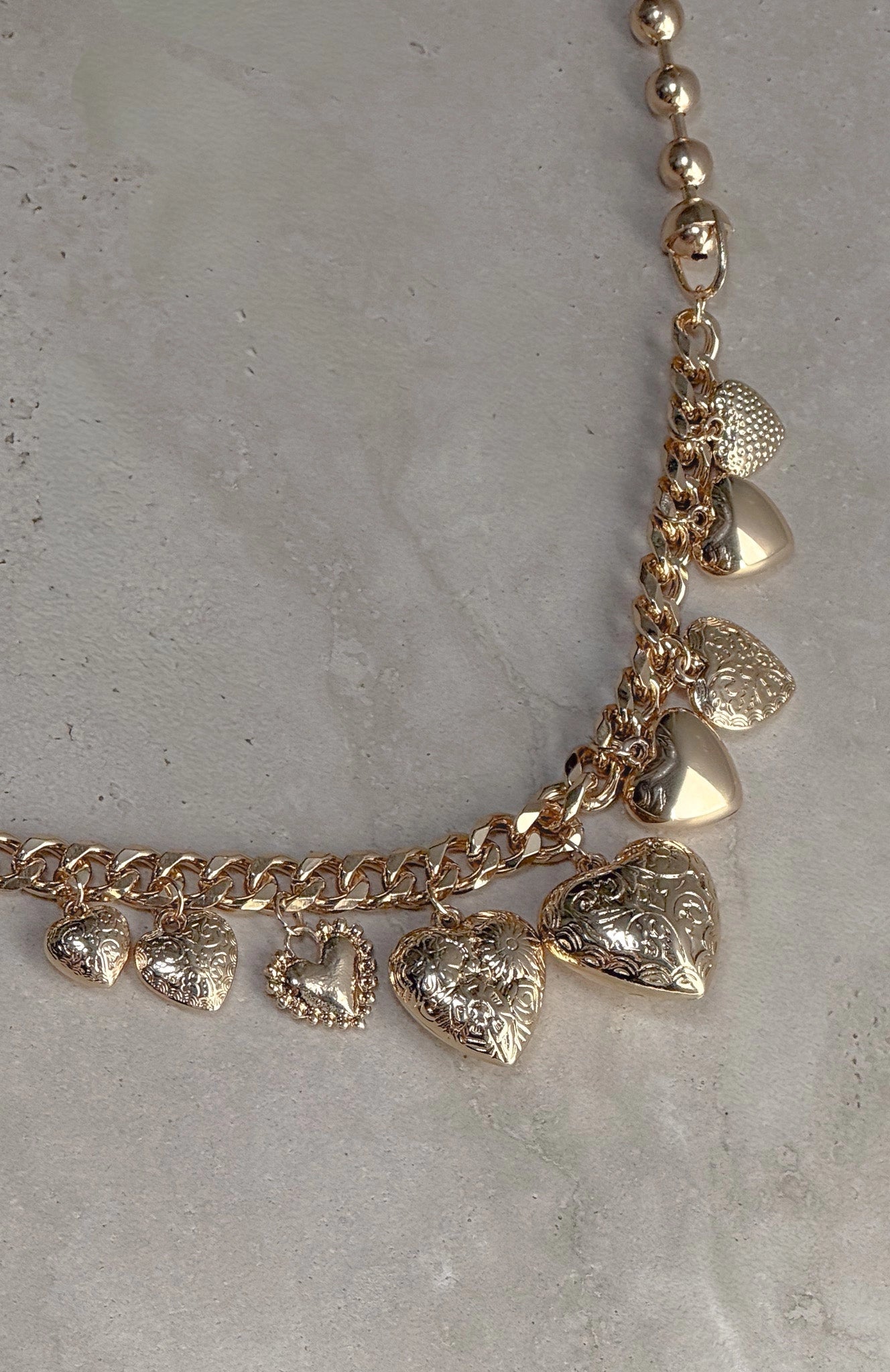 Missy Jewelry Cydney Chunky Gold Heart Necklace