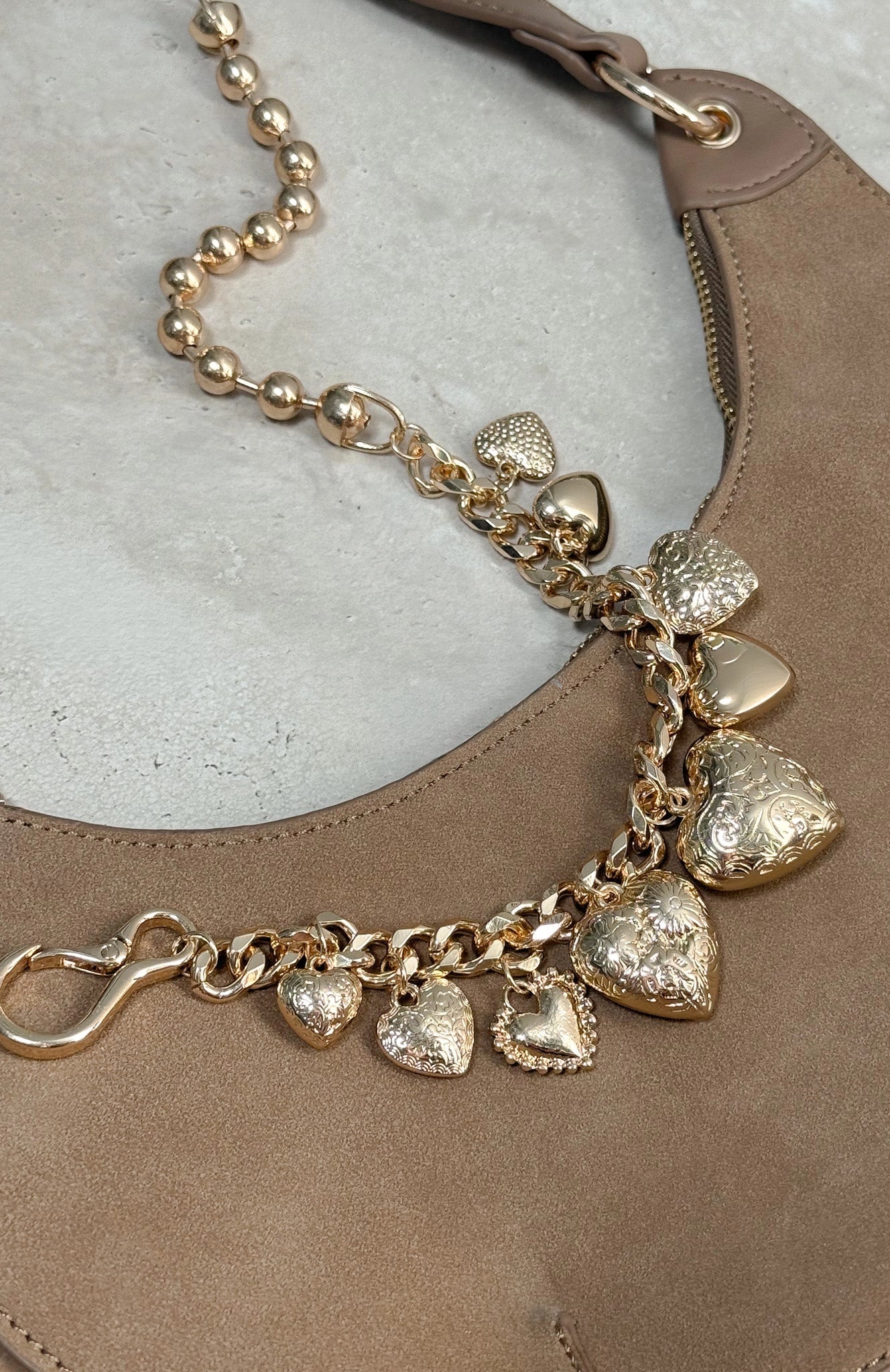 Missy Jewelry Cydney Chunky Gold Heart Necklace