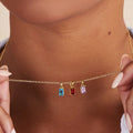 Dainty Birthstone Pendant Necklace [U88N9R7K]
