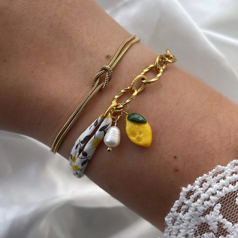 Dainty Charm Pendant Bracelet [L64PWEFH]