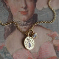 Dainty Floral and Heart Pendant Necklace [LD6FSKIP]