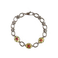 Dainty Floral Charm Bracelet [XE180L92]