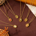 Dainty Floral Pendant Necklace [YECCSQP0]