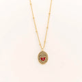 Dainty Floral Pendant Necklace [8IAA7WWY]