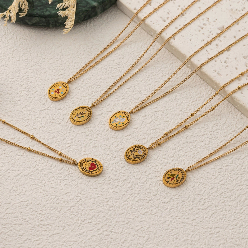 Dainty Floral Pendant Necklace [JARKJ6QR]