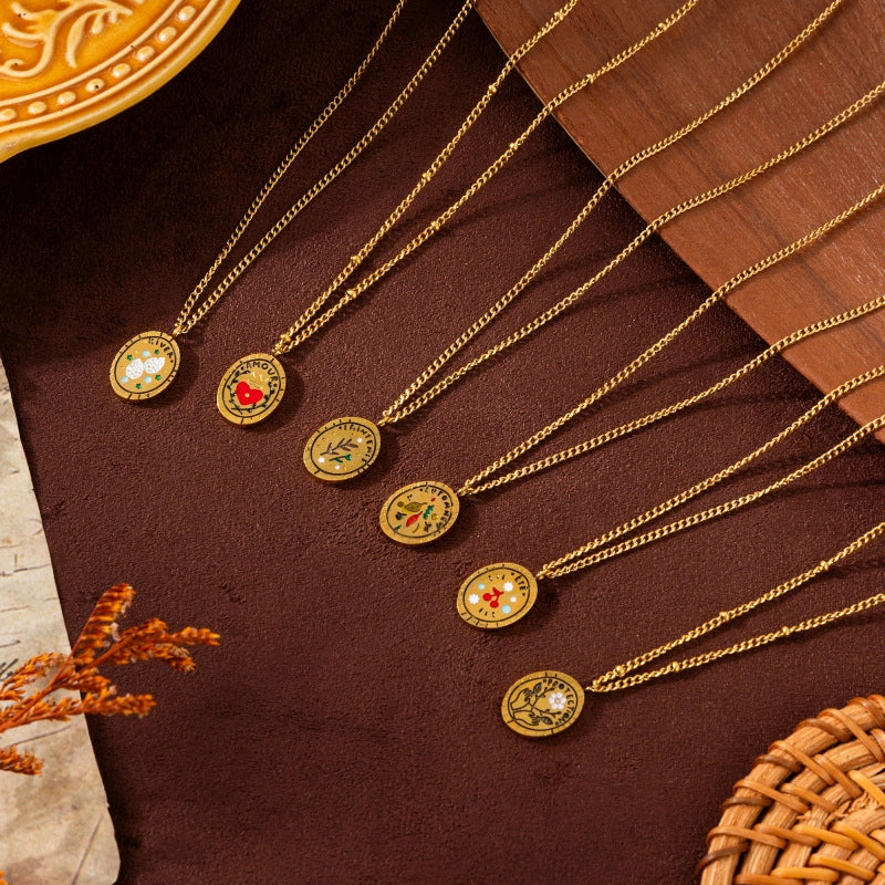 Dainty Floral Pendant Necklace [FUFQXNU7]