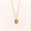 Dainty Floral Pendant Necklace [J7NRA6V3]