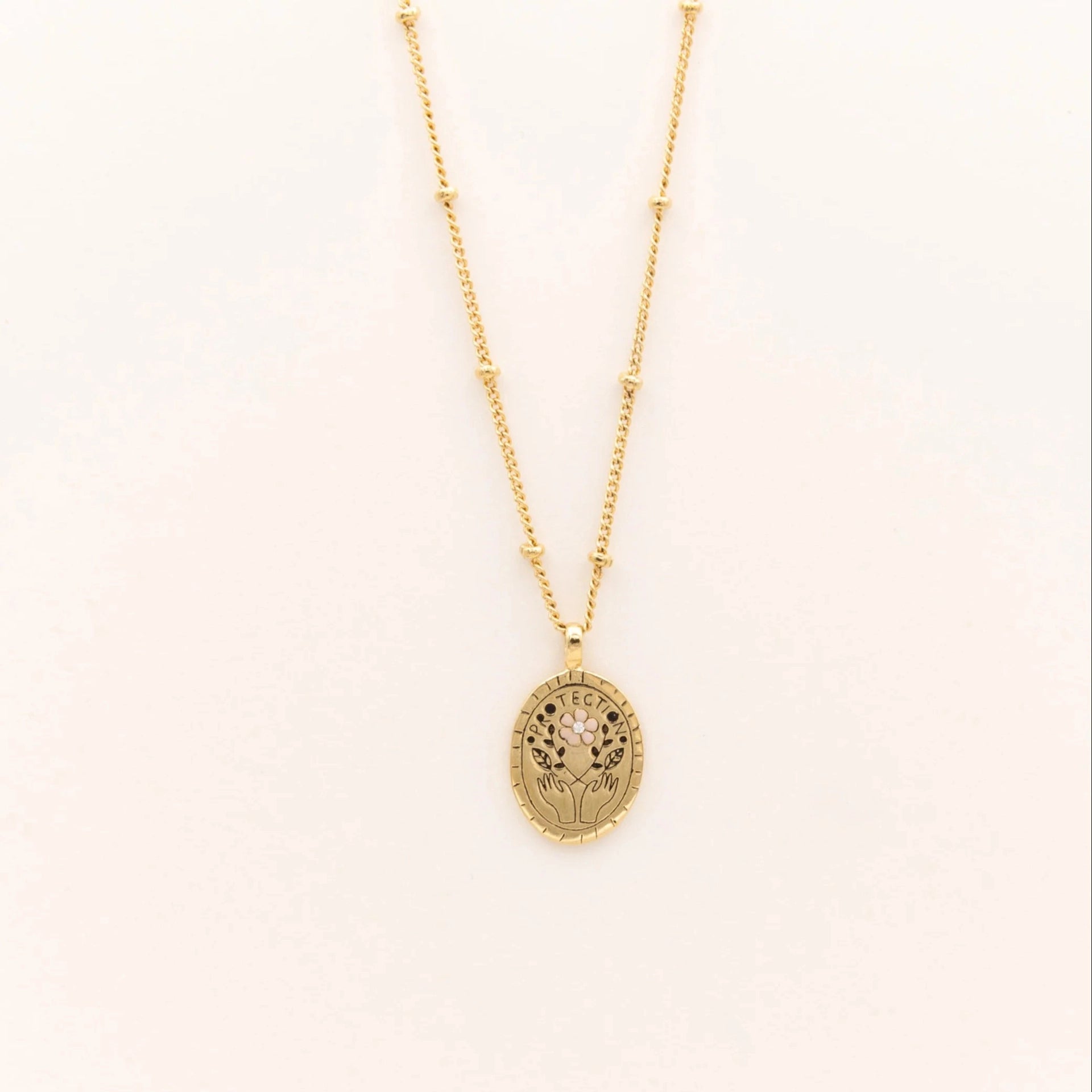 Dainty Floral Pendant Necklace [J7NRA6V3]