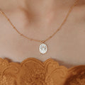 Dainty Floral Pendant Necklace [2JX9T4PW]