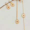 Dainty Floral Pendant Necklace [V7VOCADY]