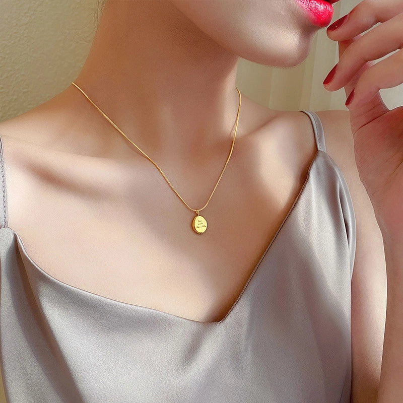 Dainty Gold Bead Chain Necklace [TDFP7XFS]