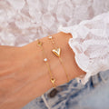 Dainty Heart Charm Adjustable Bracelet [XHKFW6WP]
