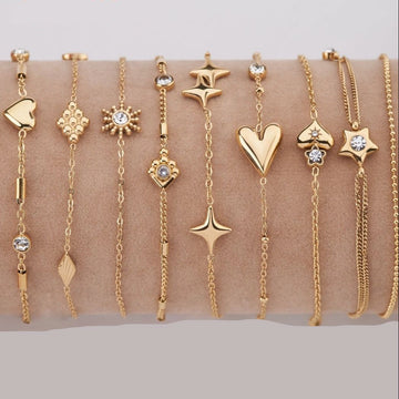 Dainty Heart Charm Adjustable Bracelet [55OZOI7Q]