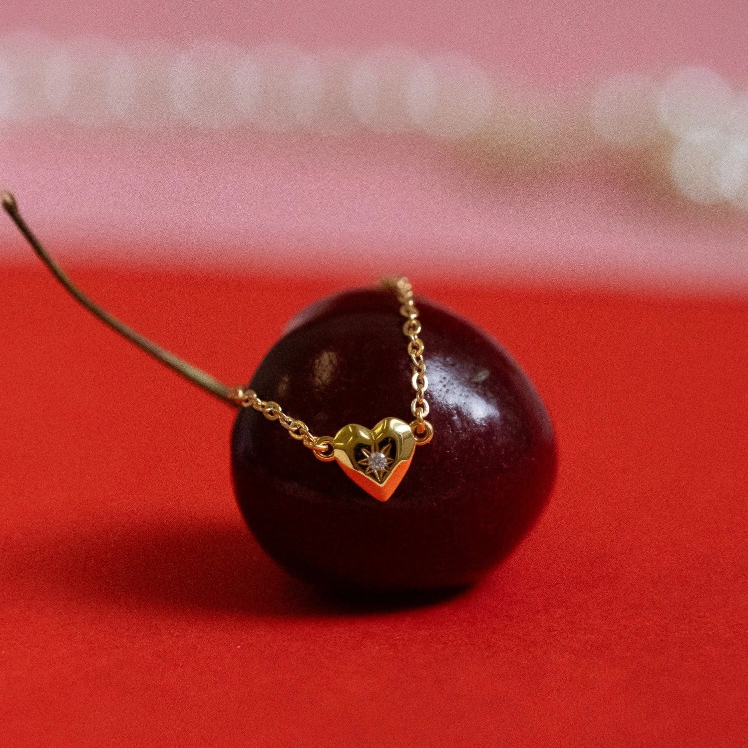 Dainty Heart Pendant Necklace [UJW50X1B]