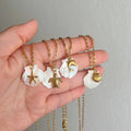 Dainty Ocean Charm Pendant Necklace [OU4UHHDZ]