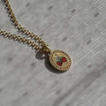 Dainty Pearl Strawberry Pendant Necklace [JZKULF6A]