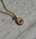 Dainty Pearl Strawberry Pendant Necklace [0U3ZOAQ4]