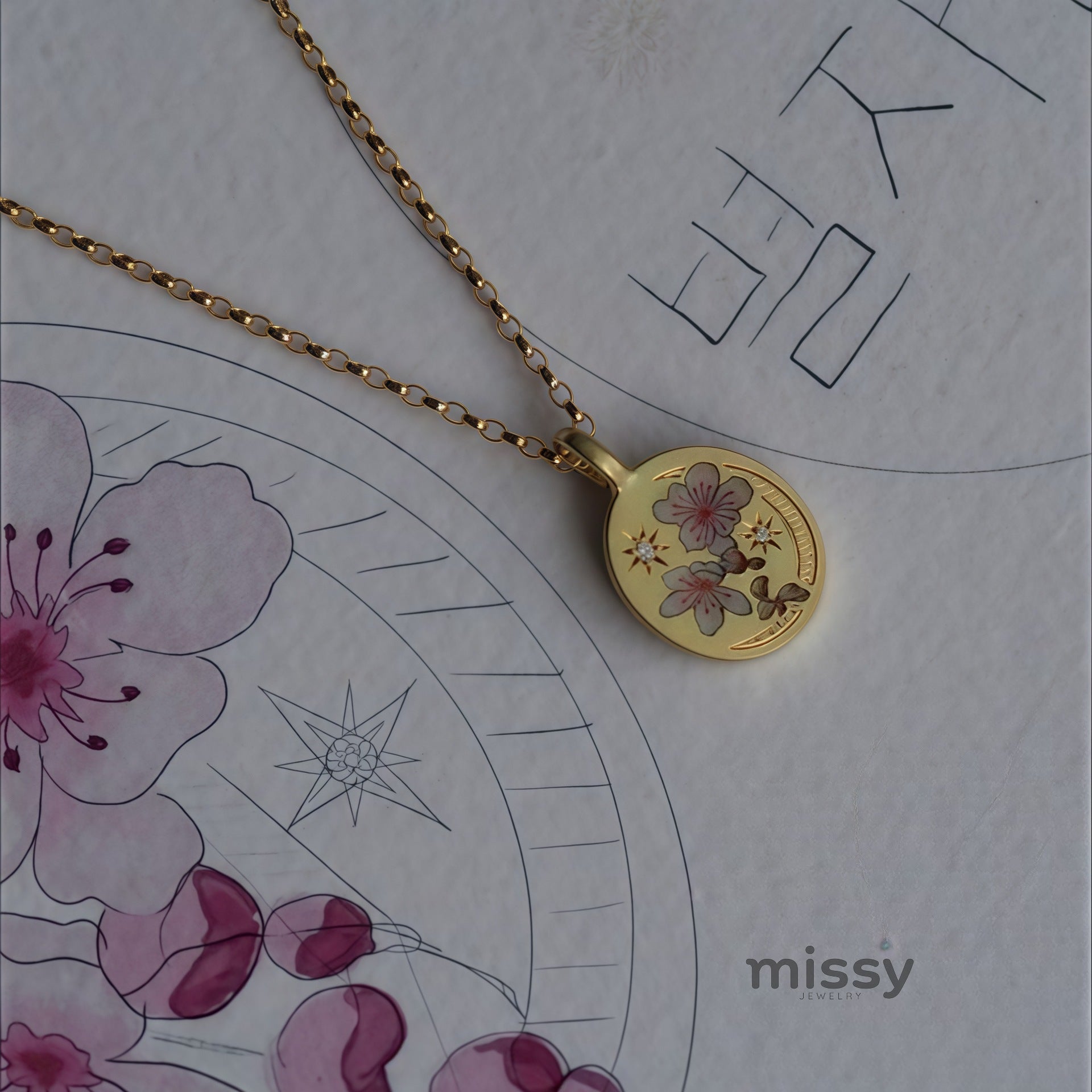 Dallas Dainty Floral Necklace [2CPDH7KL]