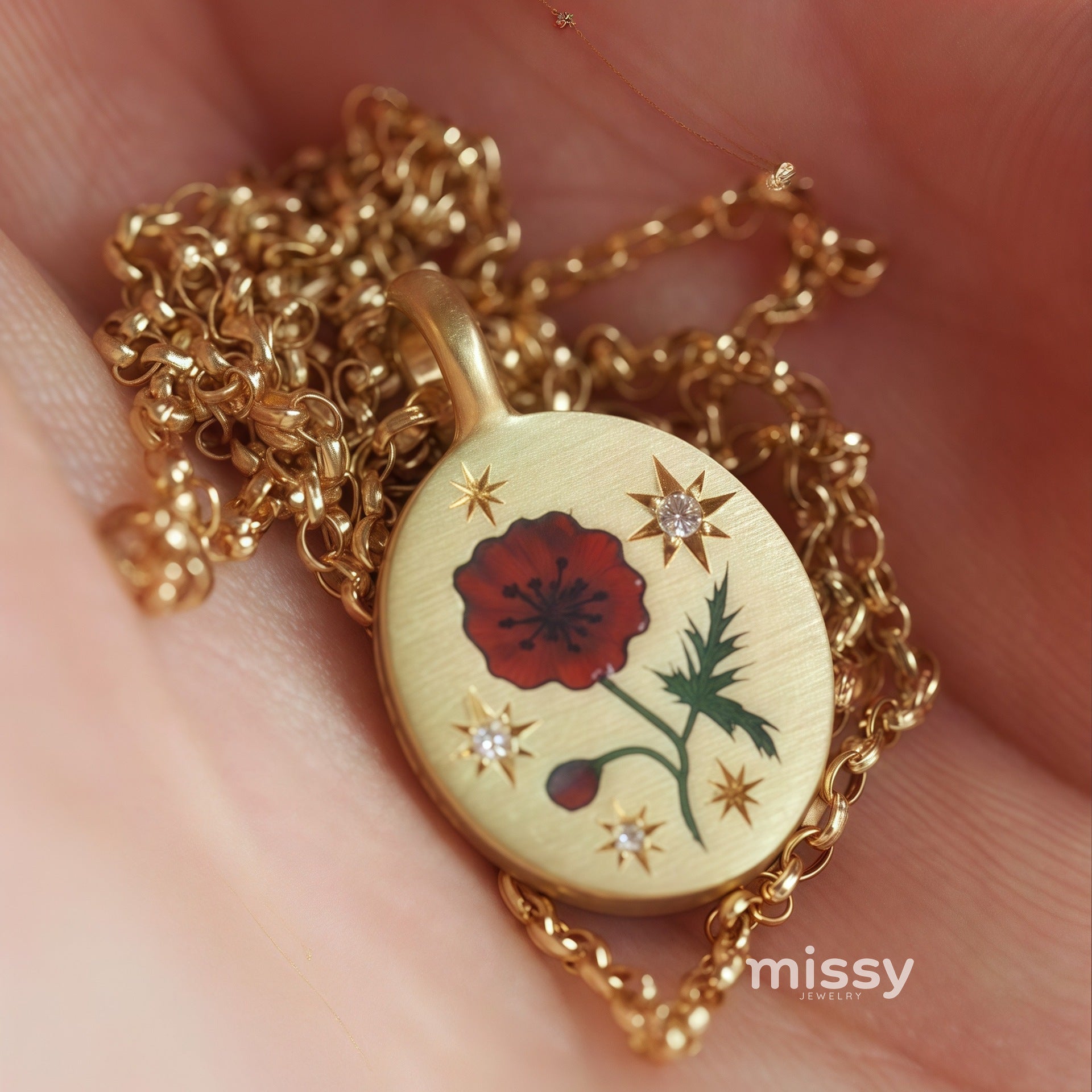 Dallas Dainty Floral Necklace [NHSUU90N]