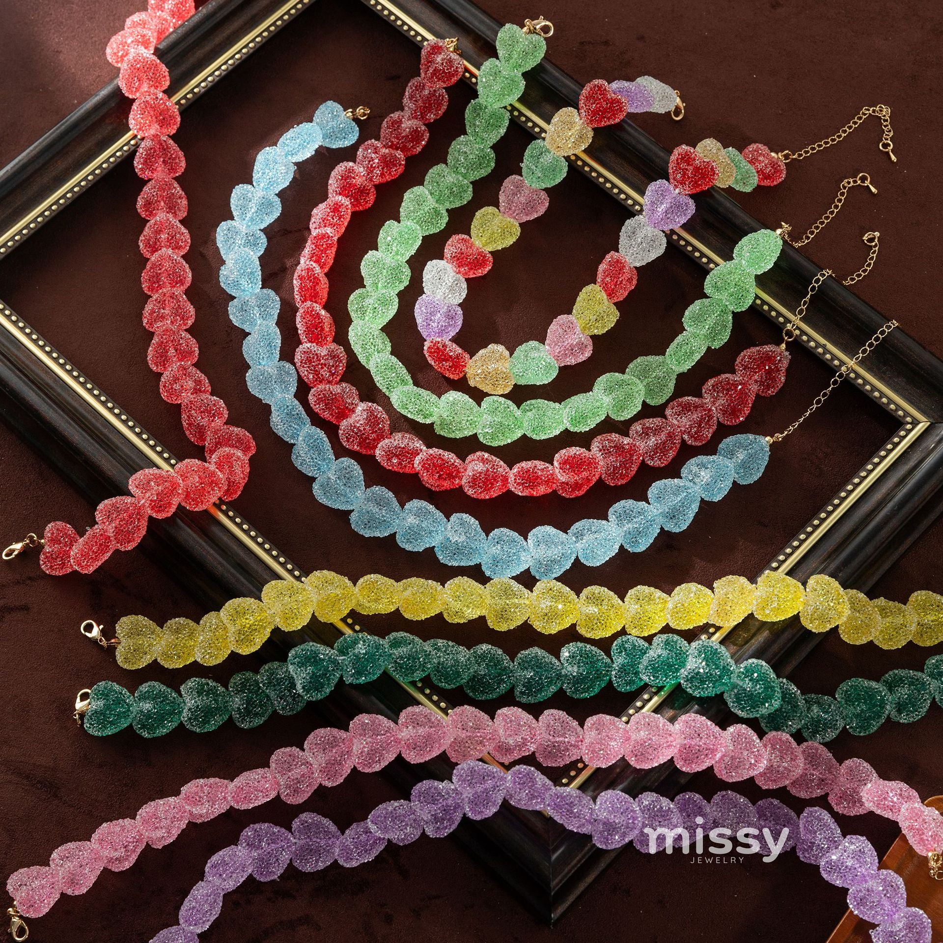 Damiya Jelly Heart Necklace [3G1D65SC]