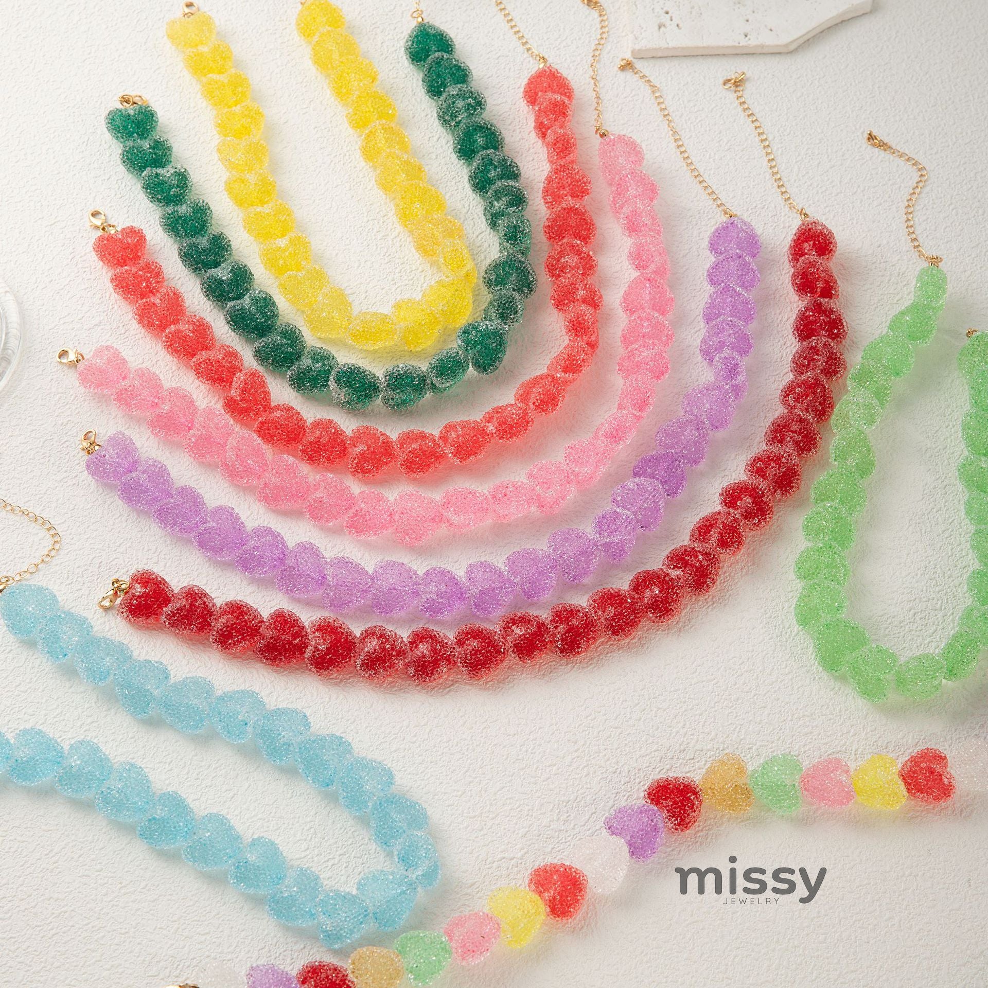 Damiya Jelly Heart Necklace [D0YBGWCV]