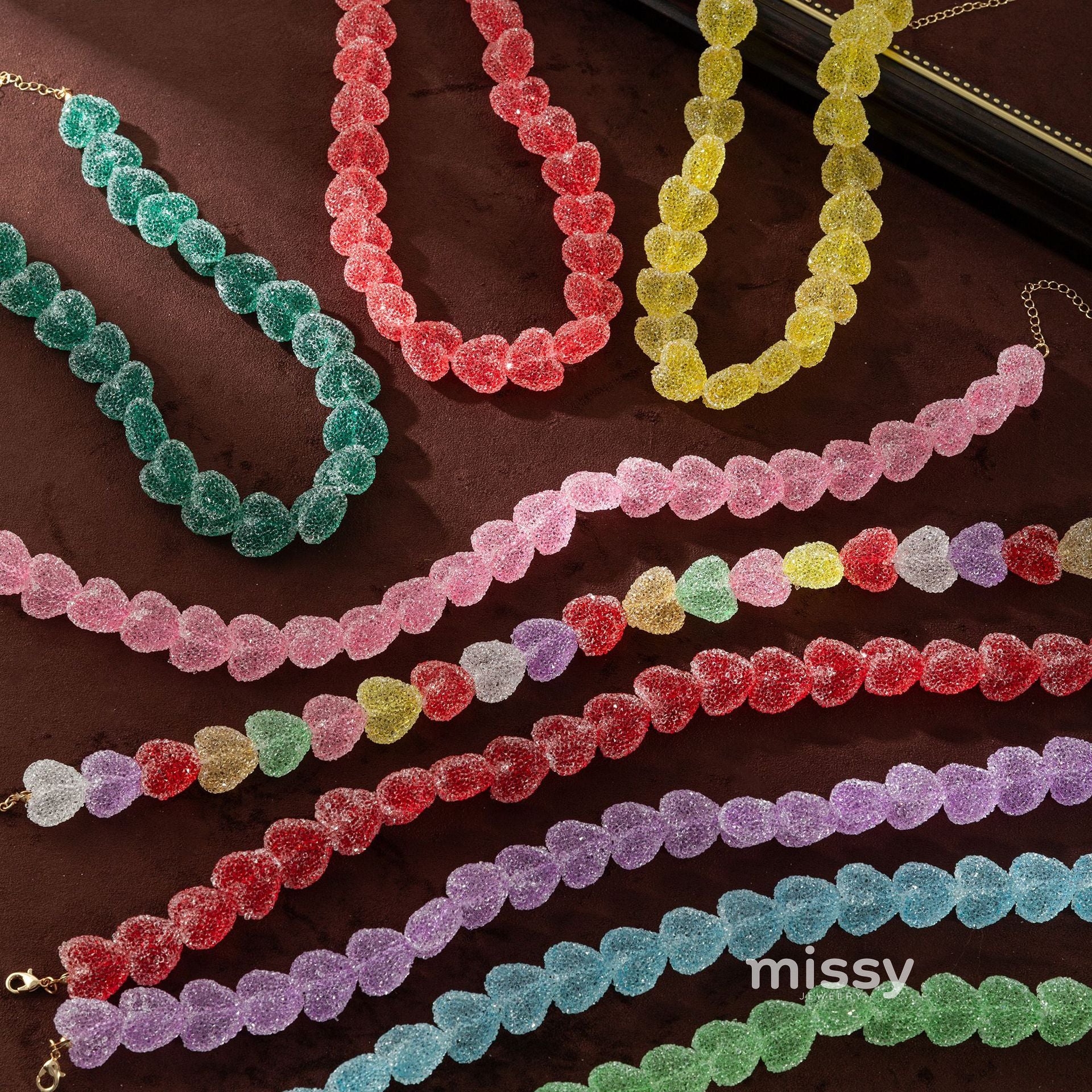 Damiya Jelly Heart Necklace [ZMSZZSEM]