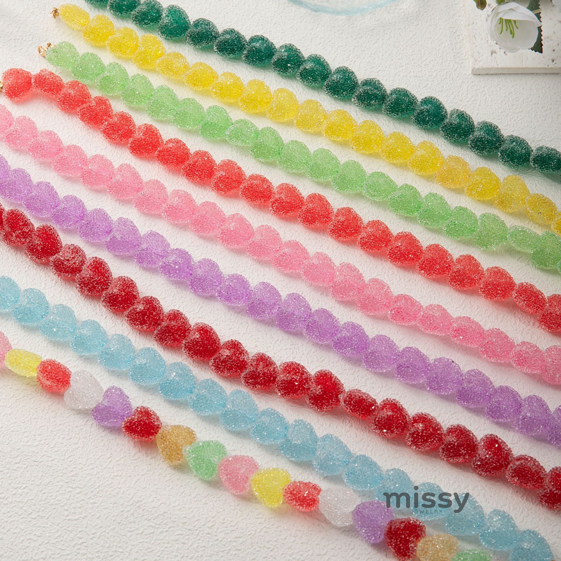 Damiya Jelly Heart Necklace [8N24AL3J]