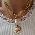 Dariah Oil Painting Floral Necklace [2IJ95GIK]