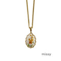 Dariah Oil Painting Floral Necklace [GGOK2DNP]