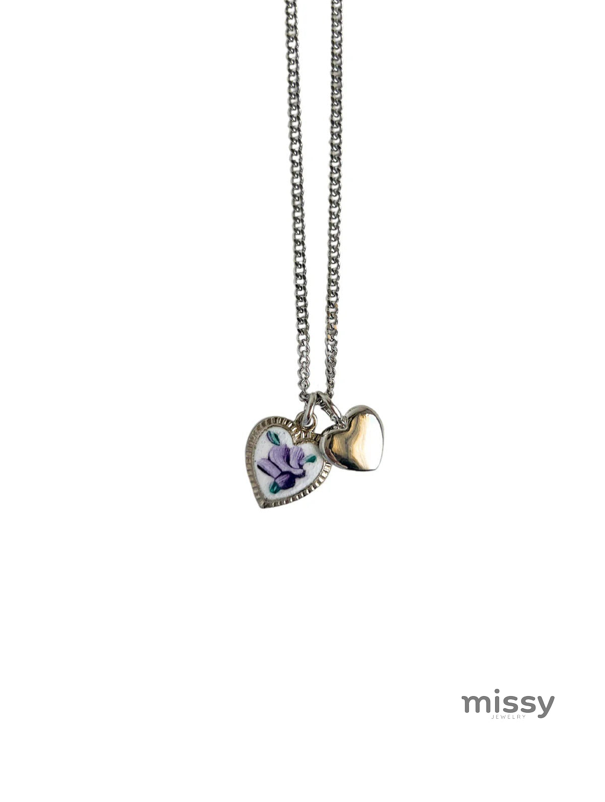 Dariah Oil Painting Floral Necklace [4VCE5CEZ]