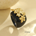 Darielle Floral Motif Ring [IC6DHOU0]